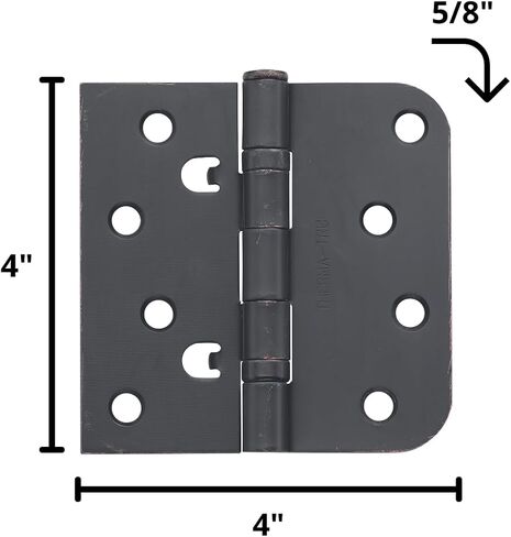 Therma-Tru 4"" x 5/8"" Self Aligning Universal Ball Bearing Door Hinge (3, Black Nickel), HGBBL5 in Saudi Arabia