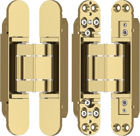Hidden Door Hinges 2pack Ultra-Thin Concealed Hinge for Secret Door Invisible Hinge Adjustable Silent and Smooth Hidden Hinges for Doors in Saudi Arabia