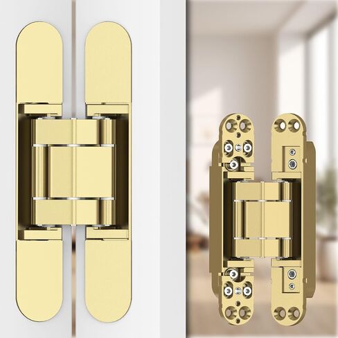 Hidden Door Hinges 2pack Ultra-Thin Concealed Hinge for Secret Door Invisible Hinge Adjustable Silent and Smooth Hidden Hinges for Doors in Saudi Arabia