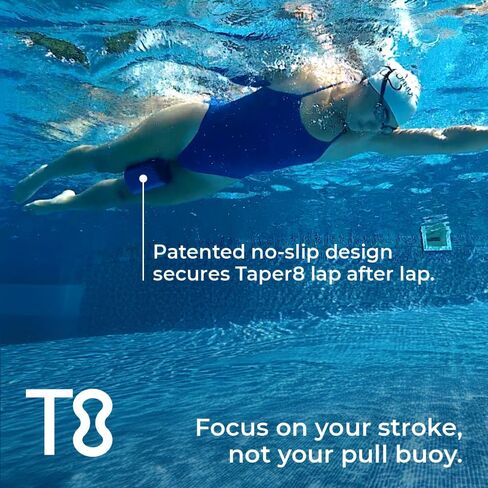 Taper8 Swim Training Pull Buoy by Ray-Board: No-Slip, Ergonomic, Premium, Pool aid, Leg and Hip Support, Performance in Saudi Arabia