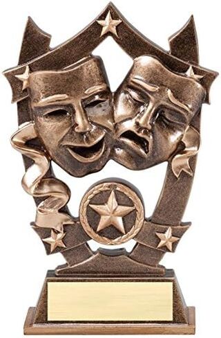 Decade Awards Drama 3D Gold Sport Stars Trophy - Star Theater Award - 6.25 Inch Tall - Customize Now in Saudi Arabia