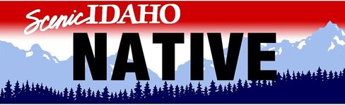ملصق Cafepress Idaho الأصلي (المصد) 10 "x3" مستطيل فينيل المصمم شرس السيارة in Saudi Arabia