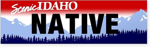 ملصق Cafepress Idaho الأصلي (المصد) 10 "x3" مستطيل فينيل المصمم شرس السيارة in Saudi Arabia
