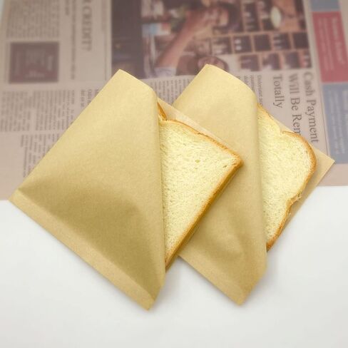 100pcs Small Deli Paper Wrappers, Disposable Greaseproof Double Open Bags, Deli Sheets for Donut, Sandwich, Pretzel, Snacks, Cookies in Kuwait