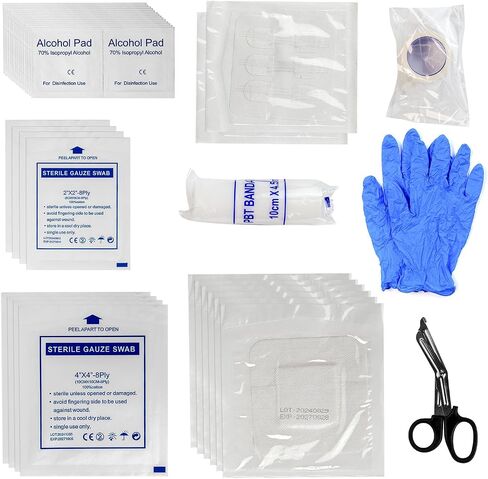 34 Pack Wound Closure Strips, Zip Stitches Wound Closure Kit 6PCS Repair Wounds Without Stitches, Sutures Butterfly Bandaids for Cut Care, Skin Closures, Outdoor Survival, Trauma Care in Saudi Arabia