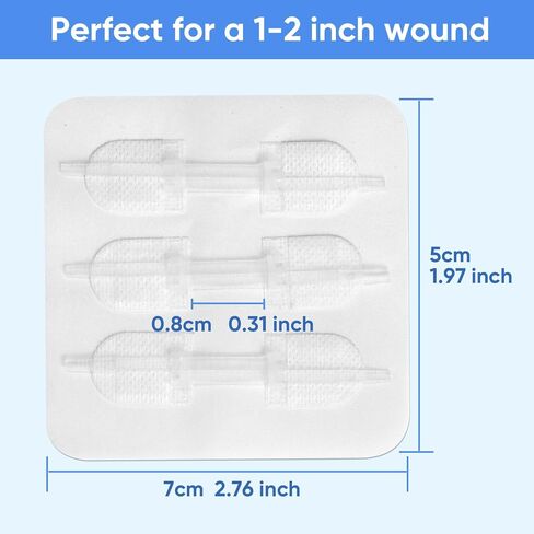34 Pack Wound Closure Strips, Zip Stitches Wound Closure Kit 6PCS Repair Wounds Without Stitches, Sutures Butterfly Bandaids for Cut Care, Skin Closures, Outdoor Survival, Trauma Care in Saudi Arabia