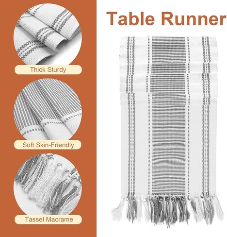 SK Studio 19pcs Boho Table Runner placemat و fedickin Ring مجموعة مستطيل ومحاكمة وجبة مستديرة Macrame Table مع شرابات لتناول الطعام في مطبخ الزفاف ، البيج ، البيج in Kuwait