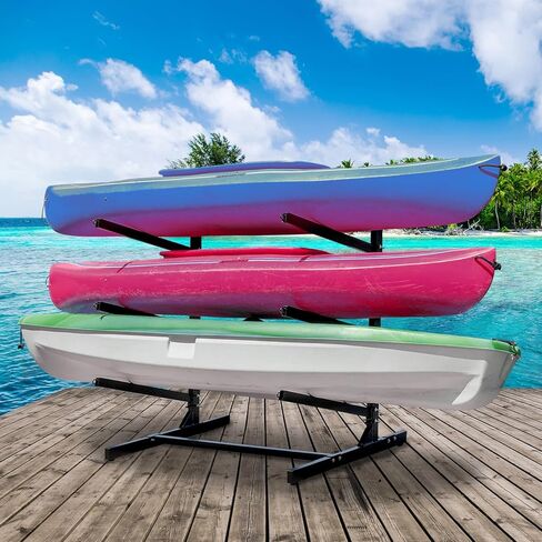 رف قوارب تخزين قوارب الكاياك رفوف قوارب الكاياك الثقيلة للمرآب والخزانة في الهواء الطلق رف تخزين قائم بذاته لزوارق الزوارق ركوب الأمواج و Paddleboard (مستويين) in Kuwait