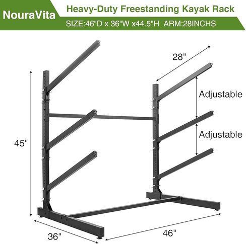 رف قوارب تخزين قوارب الكاياك رفوف قوارب الكاياك الثقيلة للمرآب والخزانة في الهواء الطلق رف تخزين قائم بذاته لزوارق الزوارق ركوب الأمواج و Paddleboard (مستويين) in Kuwait