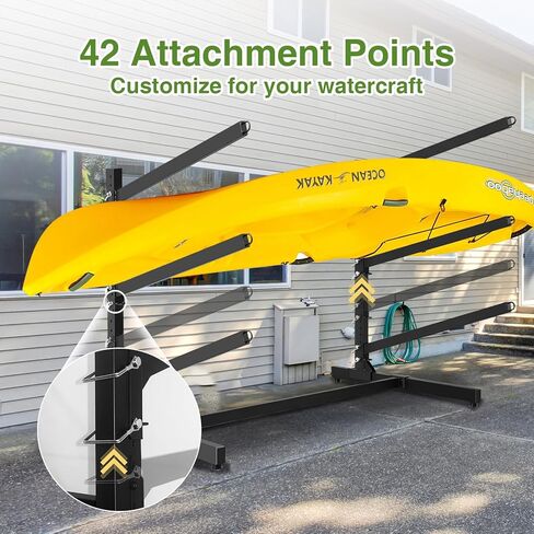 رف قوارب تخزين قوارب الكاياك رفوف قوارب الكاياك الثقيلة للمرآب والخزانة في الهواء الطلق رف تخزين قائم بذاته لزوارق الزوارق ركوب الأمواج و Paddleboard (مستويين) in Kuwait