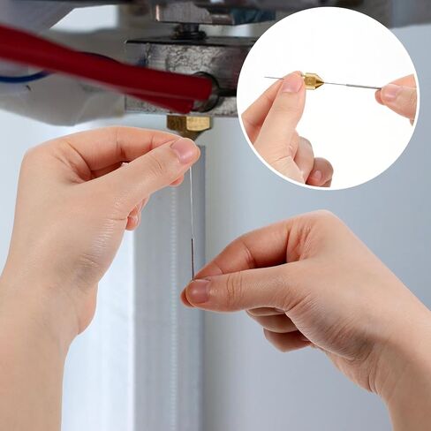 20 PCS 3D الطابعة إبرة تنظيف الفوهة ، إبر تنظيف فوهة الطابعة ثلاثية الأبعاد ، إبرة الفولاذ المقاوم للصدأ عالمي 0.4 مم in Saudi Arabia