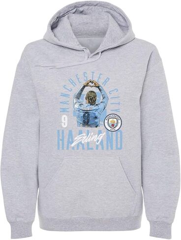 500 LEVEL Erling Haaland Manchester City Men's Hoodie Sweatshirt - Erling Haaland Manchester City Arch in Saudi Arabia