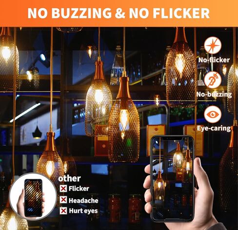 ALAMPEVER Dimmable 6-Pack CA11 Candelabra LED Light Bulb, 4.5W (60W Equivlant) LED Chandelier Light Bulb, E26 Medium Base, 2700K Soft White, 450LM, CRI82 in Saudi Arabia