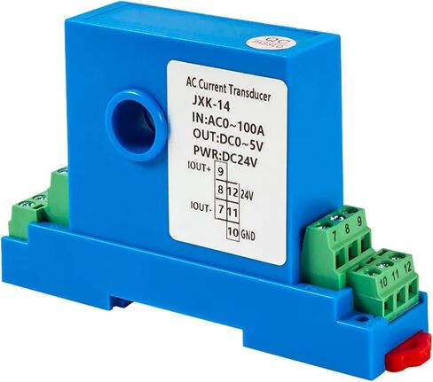 8mm 15mm Hall Perforated AC Current Transmitter DC12V DC24V Hall Current Transmitter Signal Isolator 25A 35A Current Transducer(15mm,Input AC 0-5A_DC24V Power Supply_Output 0-10V) in Saudi Arabia