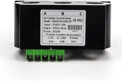 AC 50A 100A ثقب 3 مرحلة المرحلة الإرسال الحالية 4-20MA 0-10V الإخراج 24V الطاقة (3 المرحلة 0-50A AC_0-20MA Out_12VDC Power) in Saudi Arabia