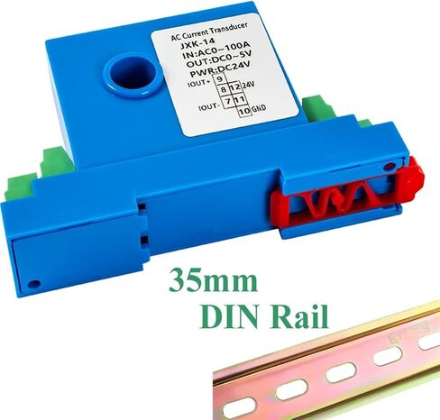 8mm 15mm Hall Perforated AC Current Transmitter DC12V DC24V Hall Current Transmitter Signal Isolator 25A 35A Current Transducer(8mm,Input AC 0-10A_DC12V Power Supply_Output 0-5V) in Saudi Arabia