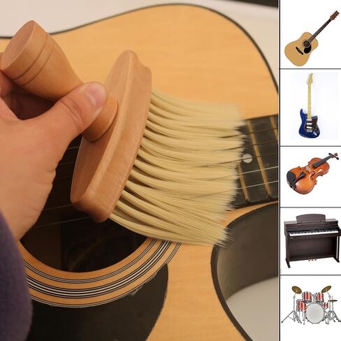 Musical Instrument Cleaning Brush, Double Sided Wooden Piano Cleaner, Keyboard Cleaner Brush for Keyboards, Pianos, Guitar Synthesizers in Kuwait