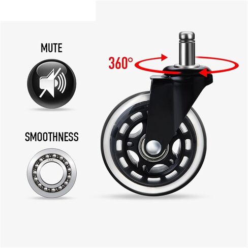 1Pcs Universal Mute Wheel 3 Inch Caster Replacement 60KG Swivel Rollers Furniture Hardware in Saudi Arabia