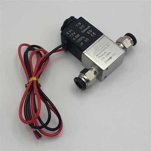 2V025-06 Normally Closed Air Water Oil Solenoid Valve Coil Led 2 Port 2 Ways 220V 12V 24v Air Magnetic Valve Pneumatic(Black 12MM-12MM,AC220V) in Kuwait