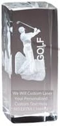 Express Medals Customizable Optical Crystal Golf Trophy Award Gift in Saudi Arabia