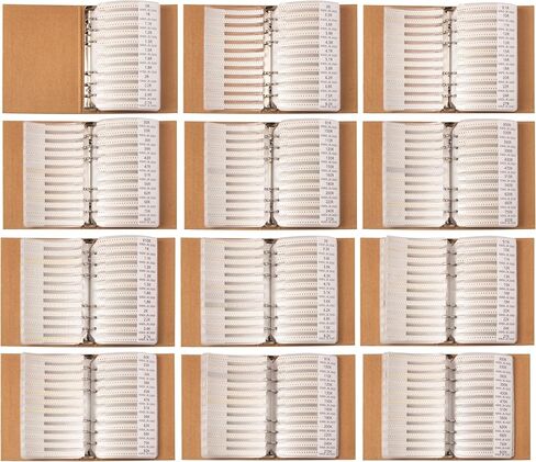 SMD 0805 Resistors and Capacitors Assortment 2 Books, incl. Transistors, Diodes, MOSFET, OpAmps, Inductors, IC, Zener, BJT, JFET, Voltage Regulators, SOT89, SMA, TO-252, Tweezers, Kit SMT - 9100 pcs in Kuwait