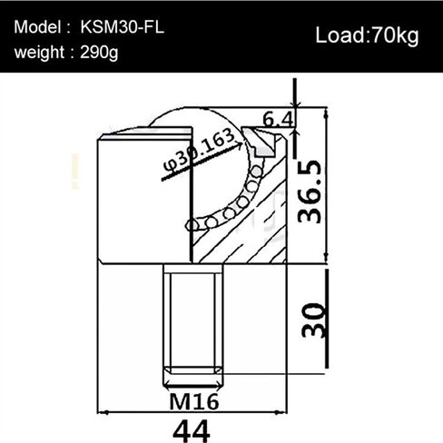 Bearing Transfer Ball Nylon Ball Casters Mute,Universal Wheel Screw Cylinder Flexible Wheel 1Pcs(KSM-15FL) in Saudi Arabia