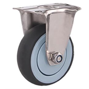 304 Stainless Steel Casters Wheels 3 4 5 Inch Soft Rubber Tread No Rust Wheel 1Pcs(Flat Universal,4 inch) in Saudi Arabia