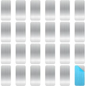 24 Pcs Adhesive Metal Plates for Magnetic Mounts Rectangular Iron Strips with Adhesive Backing Replacement Magnetic Strips for Magnets on Non-Steel Vents in Kuwait