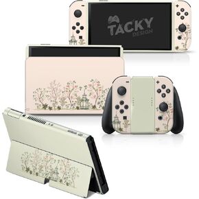 غلاف TACKY DESIGN الياباني Sakura متوافق مع غلاف Nintendo Switch، وجلد Cherry Blossom Switch، وملصق فينيل 3M، وغطاء ملتف كامل in Kuwait