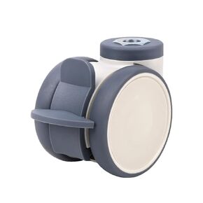 3inch Mute Universal Plastic Caster Wheel Top Screw Hole M12mm Mute Wear-Resistant 2Pcs(No Brake) in Saudi Arabia