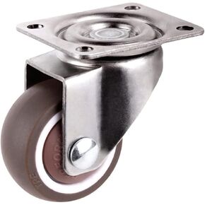 Furniture Casters Wheels Rubber Swivel Castor Trolley Rubber Caster with Brake 1Pcs(F,1.5 inch) in Saudi Arabia
