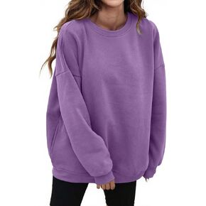 المرأة غير الرسمية ذات الأكمام الطويلة ذات الأكمام الطويلة طاقم الرقبة اللطيفة السحب على قمم ملائمة مع الجيوب الجانبية الخفية السقوط in Kuwait