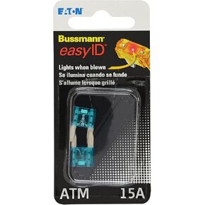 Bussmann BP/ATM-15ed الأزرق ATM 15 أمبير سهلة الإضاءة الصمامات الشفرة المصغرة للسيارات السريعة-2 لكل بطاقة in Kuwait