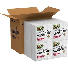 Generic Vanity Fair Everyday Napkins, 550 Count, White Paper Napkins, 110 Count (Pack of 5) in Kuwait