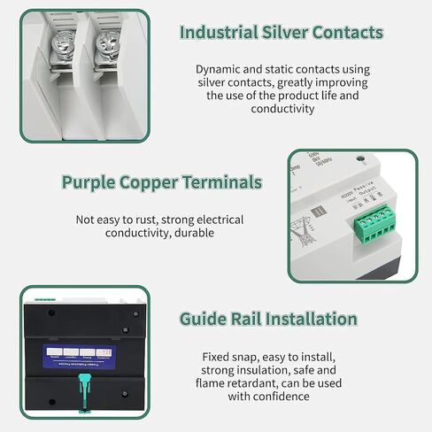 2P ATS Automatic Transfer Switch Din Rail Mounted Power Generator Changeover Switch Electrical Selector Switches AC110V 100A in Saudi Arabia