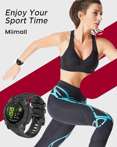 Miimall Silicone Band for Garmin Instinct 3/E 45mm Sport Strap, 22mm/26mm Waterproof Adjustable Watch Bracelet Replacement Wristband for Garmin Instinct 3 SOLAR/AMOLED for Men and Women in Saudi Arabia