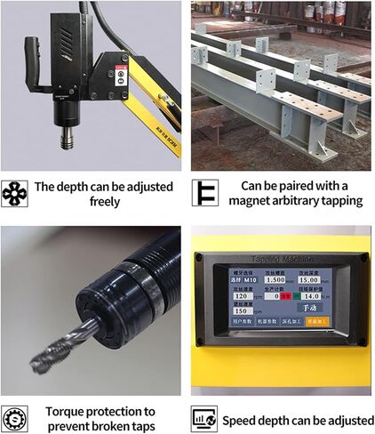 آلة التنصت الكهربائية M3-M16،360 ° Multi Directions Tapping Machine 0-375RPM/MIN ، 8PCS Collets ، الجهد AC 110V ، لتصنيع الآلات وآلات القالب وغيرها من الصناعات in Kuwait