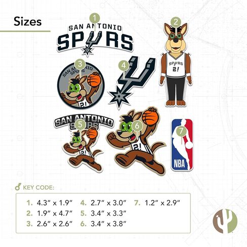 Desert Cactus San Antonio Spurs NBA مرخص رسميًا ملصقًا فينيل شارات محمول قرص زجاجة. in Saudi Arabia