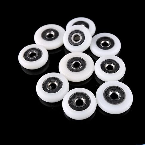 Plastic Partiality Glass Bearing Rollers for Sliding Door Pulley Wheels Runner Shower 8Pcs/Set(S260-8pcs M341-8pcs,19mm) in Saudi Arabia