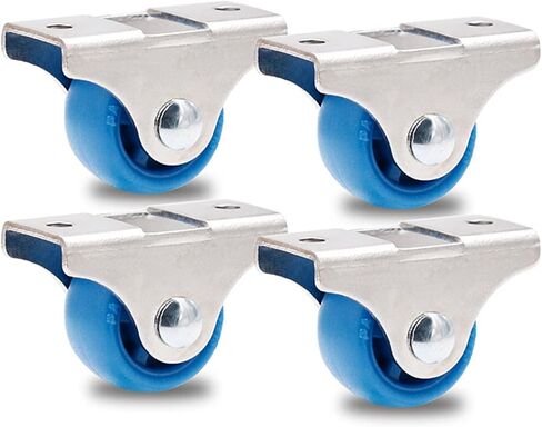 Universal Furniture Caster Furniture Trolley Iron Top Plate Silent Nylon Fixed Caster Wheel 4 Pcs(Chocolate) in Kuwait