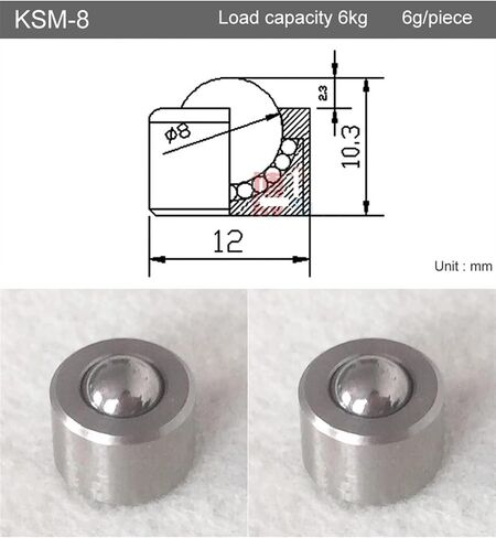 Custom Link KSM-15 60pcs Precision Universal Ball Bearing Casters Wheel Internal Thread 1Pcs in Saudi Arabia
