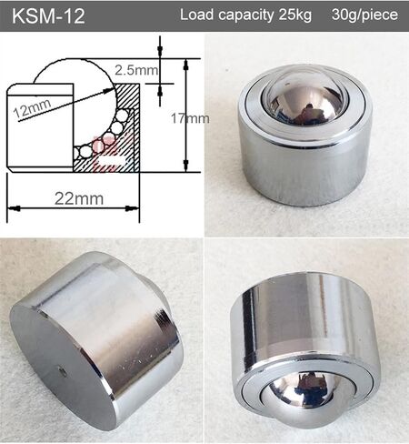 Custom Link KSM-15 60pcs Precision Universal Ball Bearing Casters Wheel Internal Thread 1Pcs in Saudi Arabia