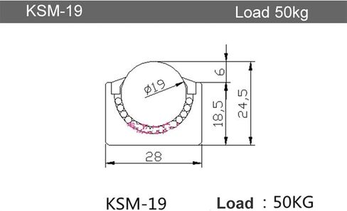 Custom Link KSM-15 60pcs Precision Universal Ball Bearing Casters Wheel Internal Thread 1Pcs in Saudi Arabia