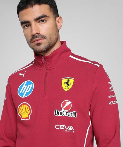 PUMA Scuderia Ferrari F1 2025 Team 1/2 Zip Sweater - Red in Kuwait