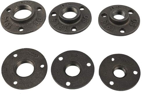 Hose Fittings 1/2" 3/4" 1" Internal Thread Antique Retro Style Classic Flange Cast Iron DN15/DN20/DN25 Floor/Wall Flange Hardware Accessories (Color : Type 1) in Kuwait