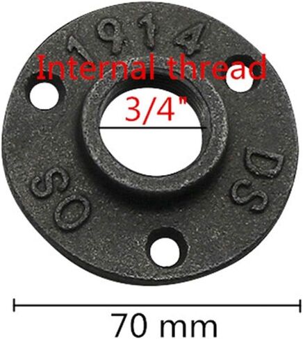 Hose Fittings 1/2" 3/4" 1" Internal Thread Antique Retro Style Classic Flange Cast Iron DN15/DN20/DN25 Floor/Wall Flange Hardware Accessories (Color : Type 1) in Kuwait