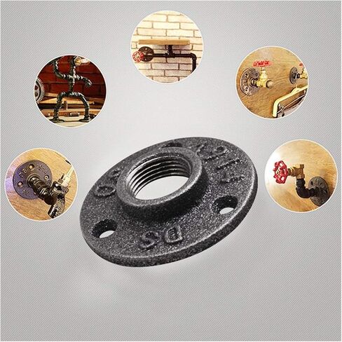 Hose Fittings 1/2" 3/4" 1" Internal Thread Antique Retro Style Classic Flange Cast Iron DN15/DN20/DN25 Floor/Wall Flange Hardware Accessories (Color : Type 1) in Kuwait