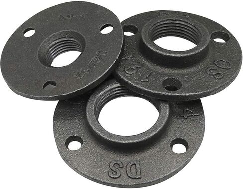Hose Fittings 1/2" 3/4" 1" Internal Thread Antique Retro Style Classic Flange Cast Iron DN15/DN20/DN25 Floor/Wall Flange Hardware Accessories (Color : Type 1) in Kuwait