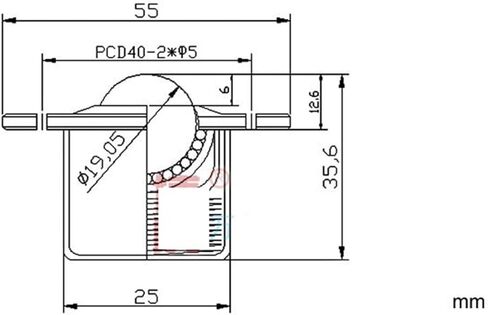 كرة نايلون الصلب العالمية مع ربيع التخميد Cy-19tb Bear 15 كجم العجلات العالمية كرة 1PCs (كرة الصلب X2PCs) in Kuwait