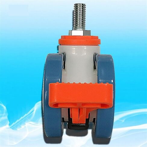M12x25 Screw 3-inch Double-chip Wheel Casters, Double Bearing Cart Pulley 2Pcs(with Brake) in Saudi Arabia